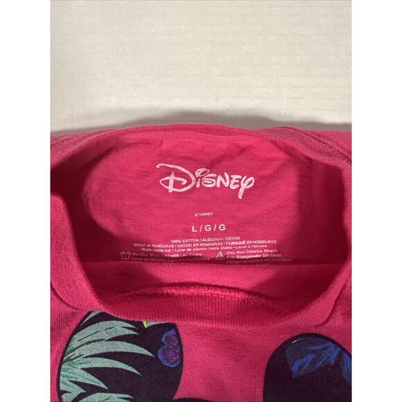 Disney Women's T-Shirt Shirt XL Mickey‎ Mouse Pink Aloha Hawaiian Tropical - Picture 3 of 4